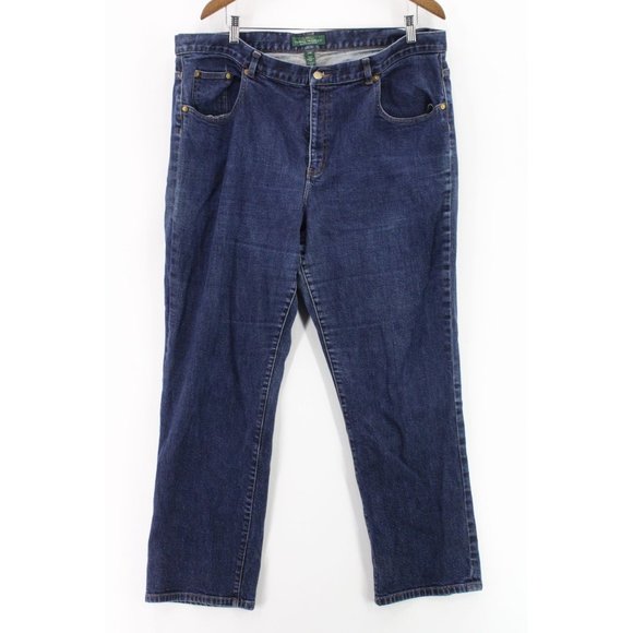 LRL Lauren Jeans Co Jeans Womens Plus Blue Denim Medium Washed Straight Size 20W - Picture 1 of 9